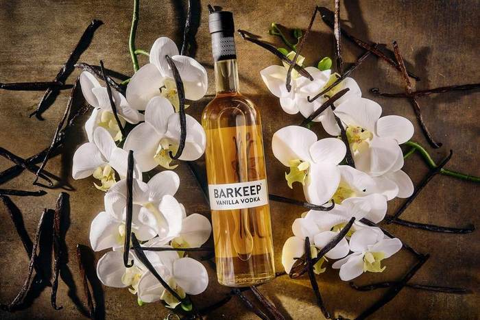 Barkeep Vanilla Vodka with vanilla bean and orchids